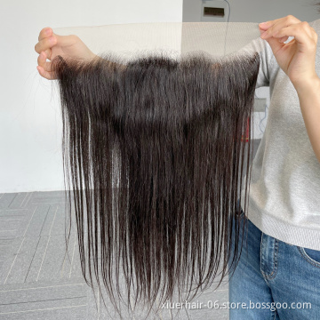 250% Density Curly Vietnamese 10A 13X4 Top Quality Film Transparent Hd Lace Frontal Bundles With Hd Lace Frontals